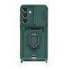 Samsung Galaxy S25 Plus Kılıf Zuma Kartvizitli Yüzüklü Silikon - Yeşil