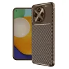 Tecno Spark 30 Pro Kılıf Auto Focus Karbon Kapak - Kahverengi