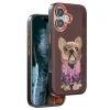 Venco İphone 16 Cute Desenli Kapak - Koyu Kahve