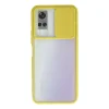 Vivo Y53s Kılıf Palm Buzlu Kamera Sürgülü Silikon - Sarı