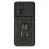 Xiaomi Redmi Note 11t Kılıf Pars Lens Yüzüklü Silikon - Siyah