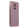 Xiaomi Redmi Note 9 Kılıf Volet Silikon - Mor