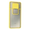 Xiaomi Redmi Note 9 Pro Kılıf Palm Buzlu Kamera Sürgülü Silikon - Sarı