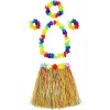 Yetişkin Ve Çocuk Uyumlu Luau Aloha Hawaii  Kolye Renkli Etek Taç Ve Bileklik Seti