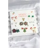 Yılbaşı Temalı 8 Çift Küpe Seti