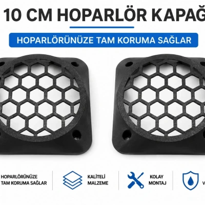 10m Hoparlör Kapağı - Plastik Kaliteli Midrange Hoparlör Kapak 10 cm - 2 Adet