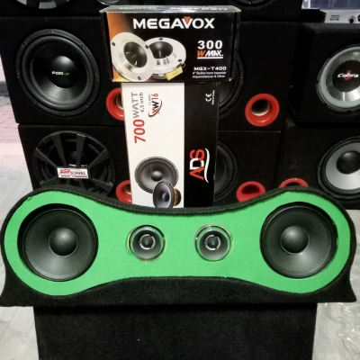 16cm Midrange Hoparlör + Dome Tweeter + Universal Pandizot - Renkli