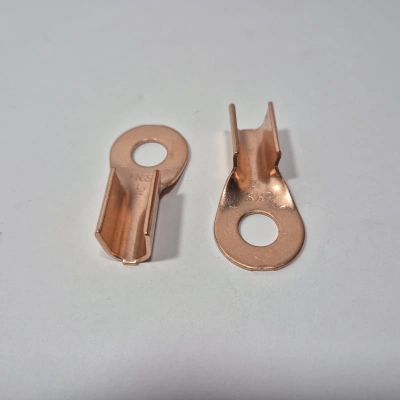 2 GA Bakır Yalıtımsız Amfi Kablo Ucu – Akü Ve Şase Için 35mm Bakır Pabuç - 2ga Amfi Güç Kablosu Ucu - 2 Adet