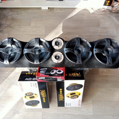 20cm Midrange 2 Takım + 10cm Dome Tweeter + Universal Pandizot - Hazır Ses Sistemi