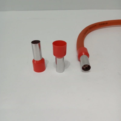 2ga Yalıtımlı Amfi Kablosu Ucu -35mm İzoleli Yuvarlak Kablo Ucu -2ga Yüksük -2 Adet