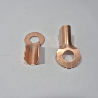 4 GA Bakır Yalıtımsız Amfi Kablo Ucu – Akü Ve Şase Için Bakır Pabuç - 4ga Amfi Güç Kablosu Ucu - 2 Adet