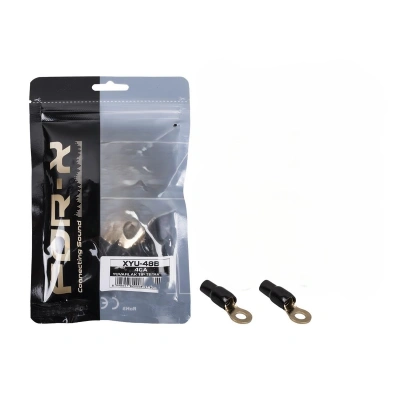 4 GA Bakır Yalıtımlı Amfi Kablo Ucu – Siyah - 2 Adet - Şase İçin Bakır Pabuç - 4ga Amfi Güç Kablosu Ucu - 2 Adet