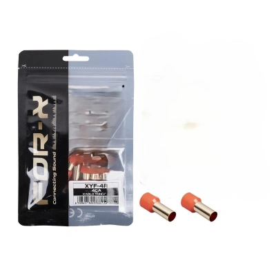 4ga Bakır Yalıtımlı Amfi Kablosu Ucu - Kırmızı - 2 Adet - 25 Mm İzoleli Bakır Yüksük - 4ga Yuvarlak Yüksük - 2 Adet