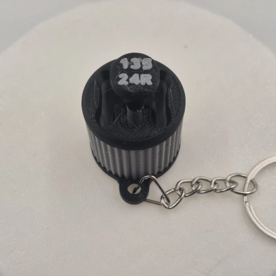 Oto Araba Anahtarlık Hareketli Vites - Vites Şeklinde Hareketli Araba Anahtarlığı