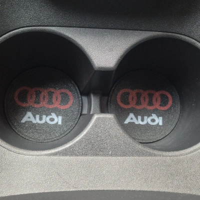 Audi Araç Bardaklık Altlığı , Audi Şişe ve Bardak Altlığı, Audi Logolu Oto Bardaklık Altlığı