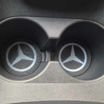 Mercedes Araç Bardaklık Altlığı , Mercedes Şişe ve Bardak Altlığı, Mercedes Logolu Oto Bardaklık Altlığı