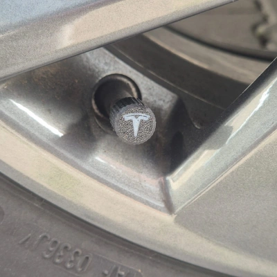 Tesla Sibop Kapağı , Tesla Araç Lastik Sibop Kapağı , Tesla Araç Tekerlek Sibop Kapağı - 4 Adet