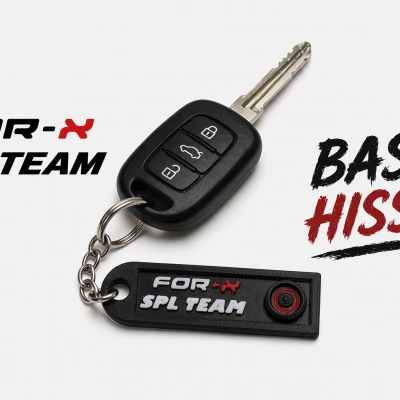 For-x Bass Anahtarlık , For-x SPL Team Anahtarlık - For-x SPL Team Yazılı Araba Anahtarlığı
