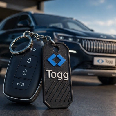 TOGG Anahtarlık , Togg Logolu Araç Anahtarlık - TOGG Araba Anahtarlığı