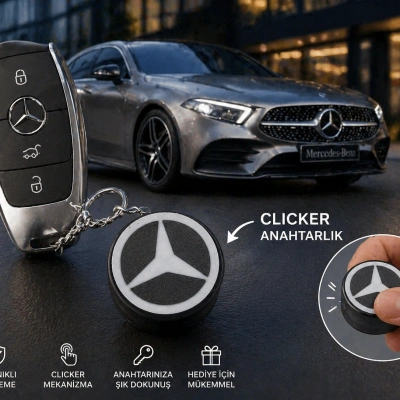 Mercedes Clicker Anahtarlık , Mercedes Logolu Clicker Araç Anahtarlığı - Mercedes Araba Anahtarlık