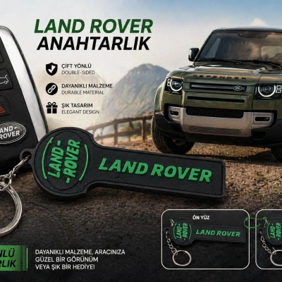 Land Rover Anahtarlık , Land Rover Logolu Çift Yönlü Araç Anahtarlık - Hediyelik Land Rover Araba Anahtarlığı
