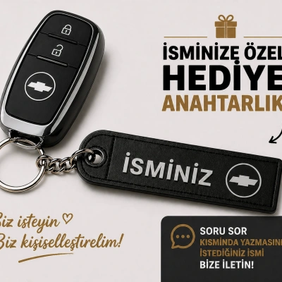 İsimli Chevrolet Anahtarlık , Kişiye Özel - Hediyelik İsimli Chevrolet Araç Logolu Anahtarlık - İsimli Araba Anahtarlığı