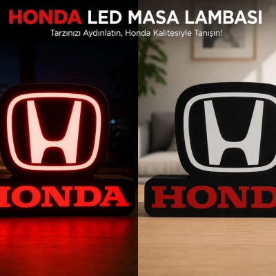 Honda Masa Lambası , Honda Logolu Led Işıklı Masa Lambası , Honda Gündüz Gece Masa Lambası