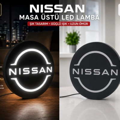 Nissan Masa Lambası , Nissan Logolu Led Işıklı Masa Lambası , Nissan Gündüz Gece Masa Lambası