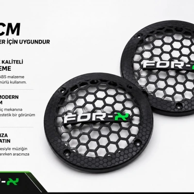 16cm Hoparlör Kapağı - For-x Logolu Plastik Midrange Hoparlör Kapak 16 cm - 2 Adet