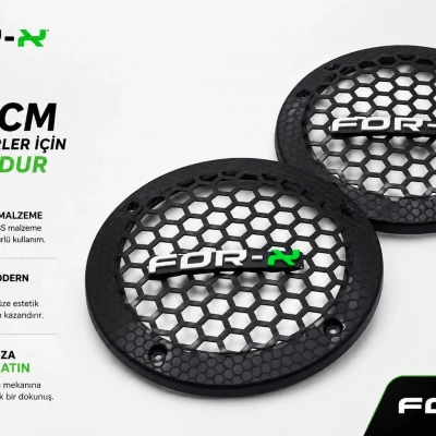 20cm Hoparlör Kapağı - For-x Logolu Plastik Midrange Hoparlör Kapak 20 cm - 2 Adet