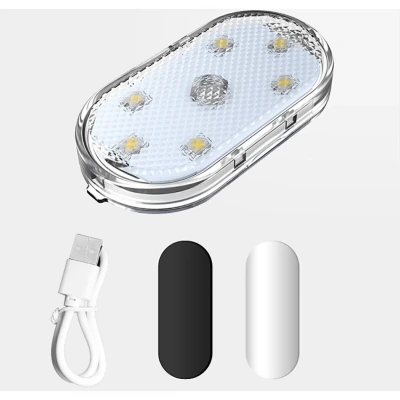 7 Renk Rgb Dokunmatik Sensörlü Mini 6 Led Lamba Usb Şarj Edilebilir Ayak Altı Torpido Lambası