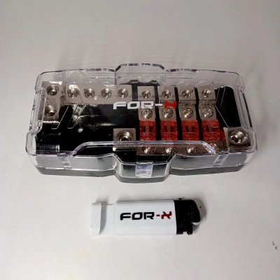 Amfi Blok Sigorta Dağıtıcı + Çakmak - 4lü Blok Kablo Dağıtıcı - Hem Artı Hem Şase