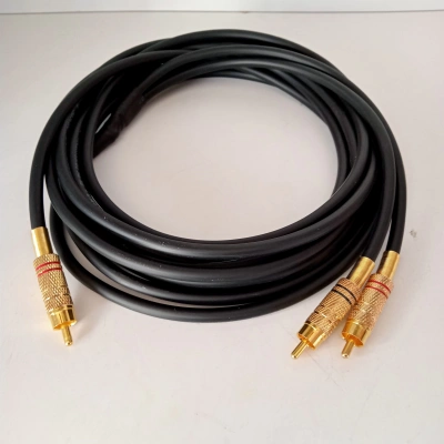 Amfi Rca Kablosu - 1 Giriş 2 Çıkış Bakır Kablo Teyp Subwoofer Çıkışı İçin - 5 Metre