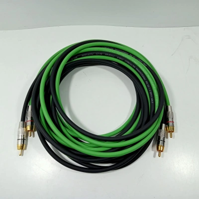 Amfi Rca Kablosu – 5 Metre - El Yapımı %100 Bakır Parazit Yapmaz – Pro Özel Anfi Rca Ses Kablosu