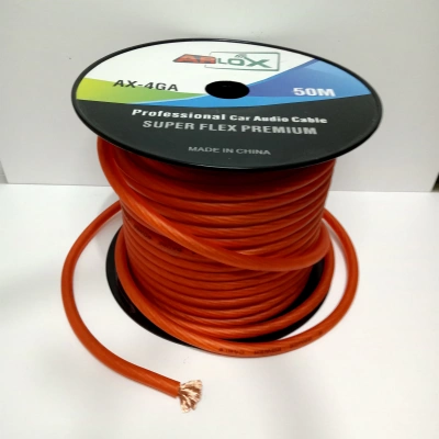 Amfi Tesisat Şase Kablosu 4GA - Oto Anfi 4GA Eksi Kablosu - 1 Metre