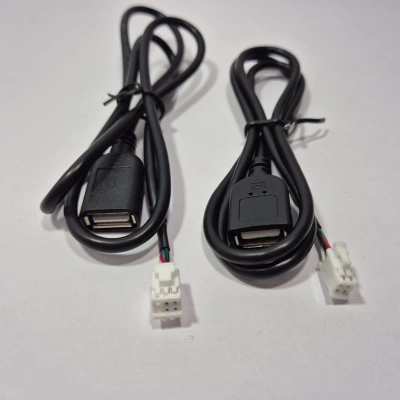 Android Teyp USB Kablosu Çiftli - Android Multimedya Teypler İçin Universal USB Kablosu - Android Oem Double Teyp USB Bağlantı Kablosu