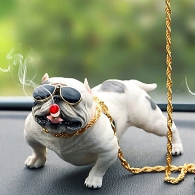 Pitbull Araba Süsü - Araba Içi Torpido Üstü Simülasyon Pitbull Köpek Dekorasyon