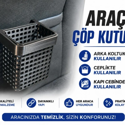 Araç Çöp Kutusu , Araç Kapı Ceplik Çöp Kovası , Universal Araç Koltuk Arkası Çöp Kutusu