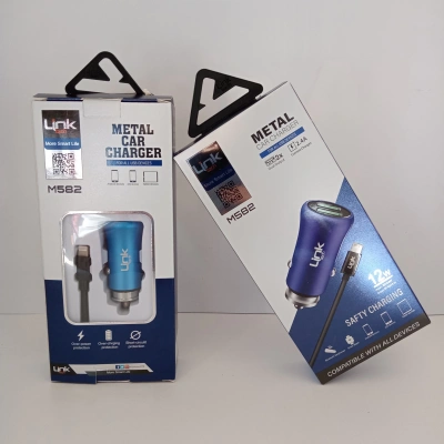 Araç Şarj Aleti - iPhone , Lightning Araba Telefon Şarj Aleti - Metal