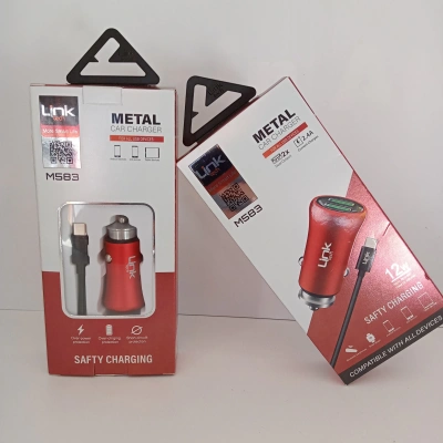 Araç Şarj Aleti - Type-C , Yeni Nesil Araba Telefon Şarj Aleti - Metal