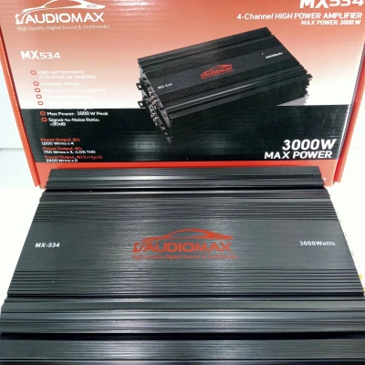 Audiomax Amfi - 3000w 4 Kanallı Ses ve Bass Anfisi - Oto Anfi