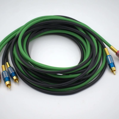 Bakır Amfi Rca Kablosu - 2 Giriş 4 Çıkış Anfi Rca Kablosu - 2 Metre - El Yapımı Tam Bakır - 2 Metre