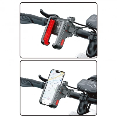 BİX Motosiklet  Telefon Tutacağı - Gidon Bağlantılı , 360 Derece , Sarsılma Önleyici Motosiklet Bisiklet Telefon Tutucu