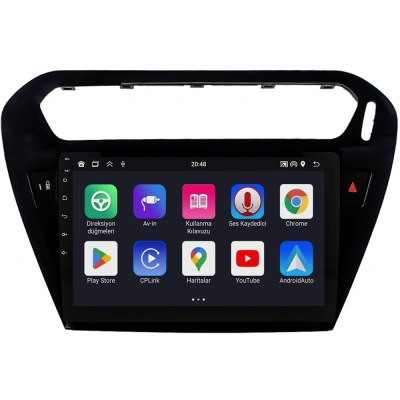 Citroen C-Elysee Android Teyp – Citroen C-Elysee ( 2012 - 2024 ) Oem Android Multimedya – Citroen C-Elysee Android Double Teyp