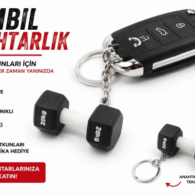Dambıl Anahtarlık , Dambıl Şeklinde Araç Anahtarlık - Dambıl Araba Anahtarlığı