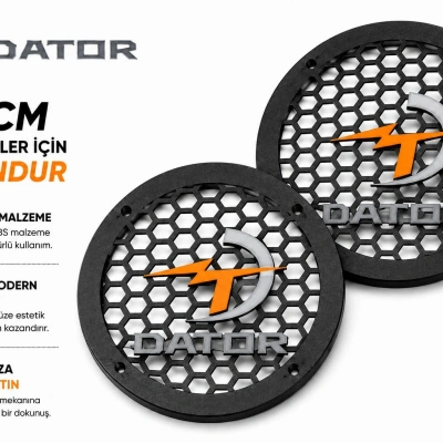 Dator 16cm Hoparlör Kapağı - Dator Logolu Kaliteli Plastik Midrange Hoparlör Kapak 16 cm - 2 Adet