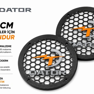 Dator 20cm Hoparlör Kapağı - Dator Logolu Kaliteli Plastik Midrange Hoparlör Kapak 20 cm - 2 Adet