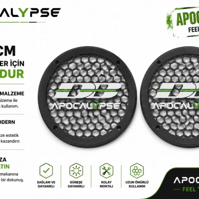 Deaf Bonce 16cm Hoparlör Kapağı - DB Apocalypse Logolu Kaliteli Plastik Midrange Hoparlör Kapak 16 cm - 2 Adet