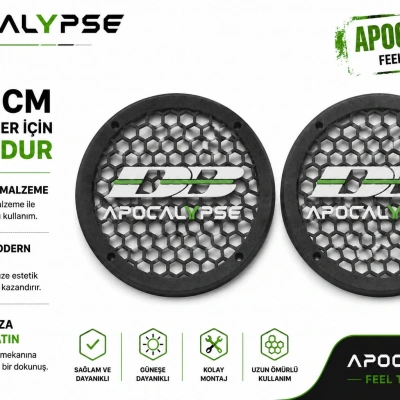 Deaf Bonce 20cm Hoparlör Kapağı - DB Apocalypse Logolu Kaliteli Plastik Midrange Hoparlör Kapak 20 cm - 2 Adet