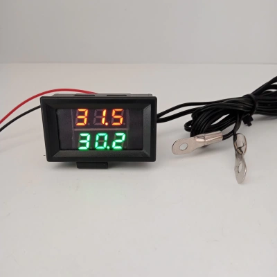 Dijital Hararet Göstergesi - Araç İç Dış Sıcaklık Göstergesi - İkili Termometre